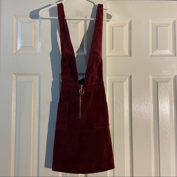 Tilly's Dresses & Skirts - Maroon overall skirt